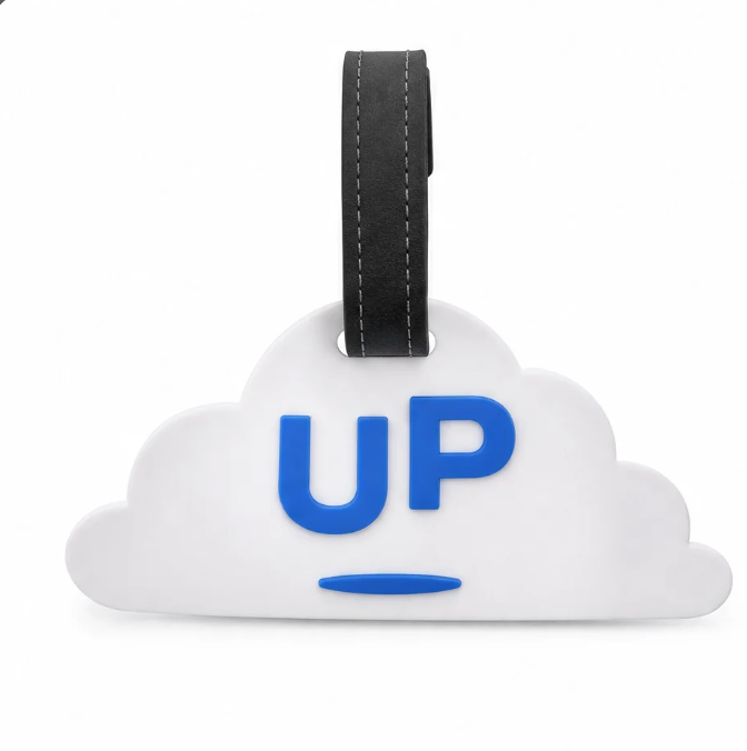 UP luggage tag by Scroll Happy
