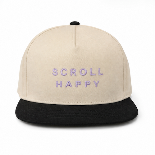 Lavender Scroll Happy Hat