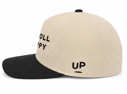 Black Scroll Happy Hat