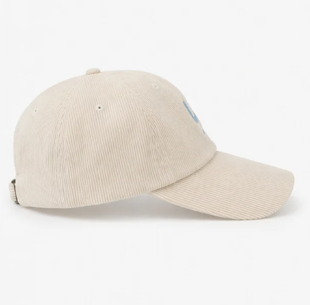 Corduroy UP baseball cap with centered logo, by Scroll Happy
