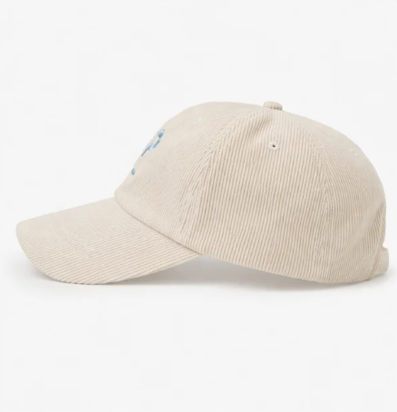 Corduroy UP baseball cap with centered logo, by Scroll Happy