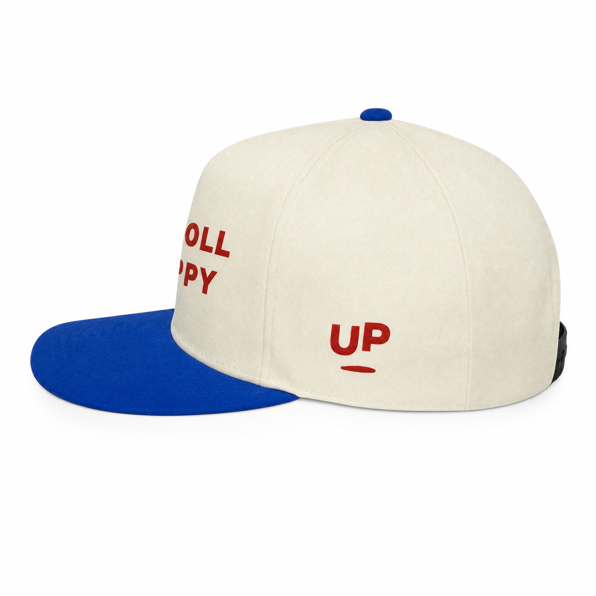Red Scroll Happy Hat