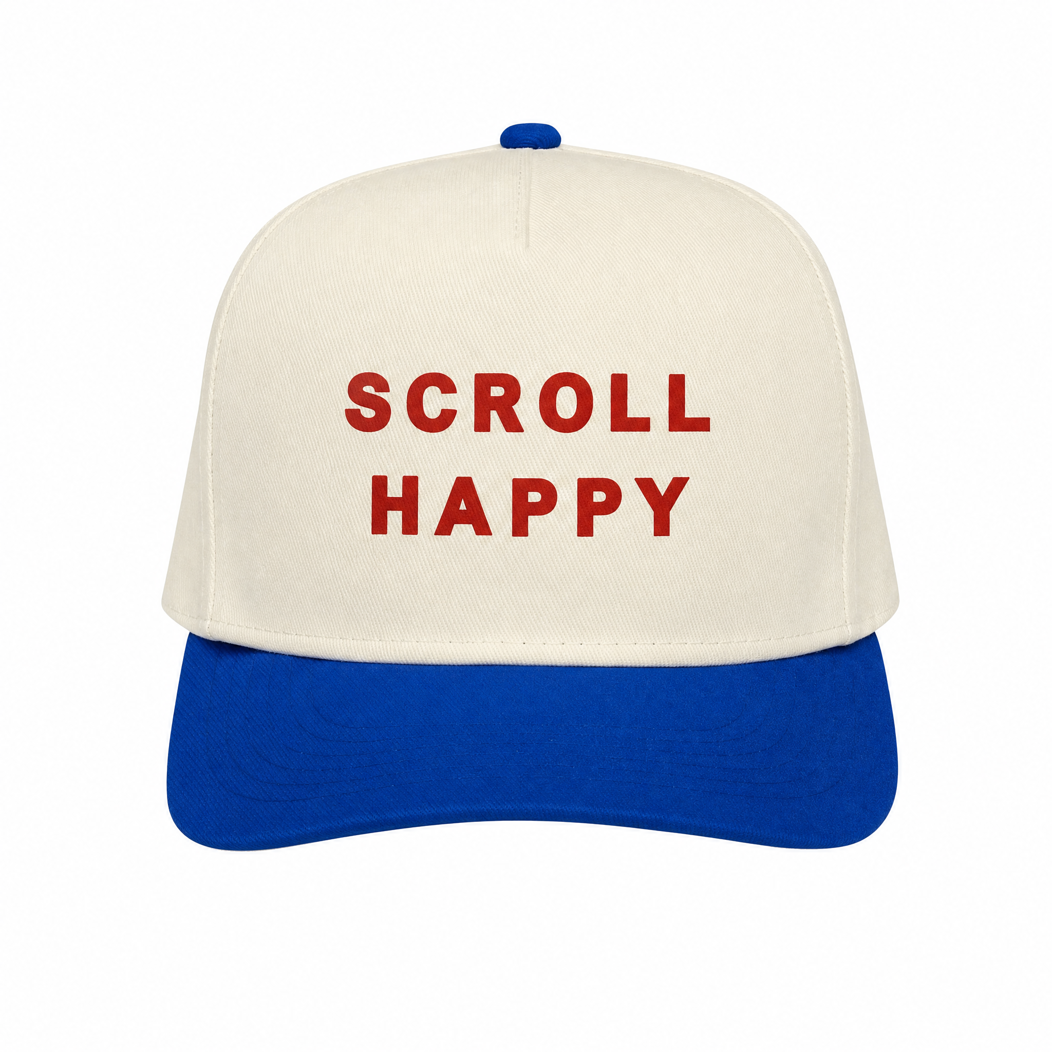 Red Scroll Happy Hat